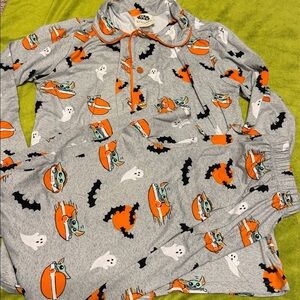 Munki Munki Slumber Star Wars Baby Yoda Women’s Pajamas Set Sz Large Halloween